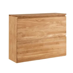 Asteiche Schuhschrank für die Wandmontage - Sotunes^Wohnen Sale