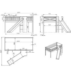 Astronaut Rutschbett in Weiß - Tyago^Wohnen Outlet