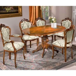 Wohnen Aufwändig gestalteter Esszimmerstuhl im Barockstil - Ursanna