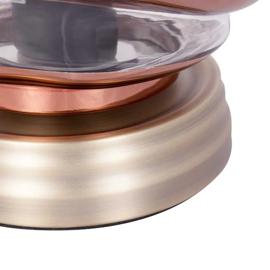 Ausgefallene Tischlampe aus Metall & Glas - Anyel^Wohnen Discount