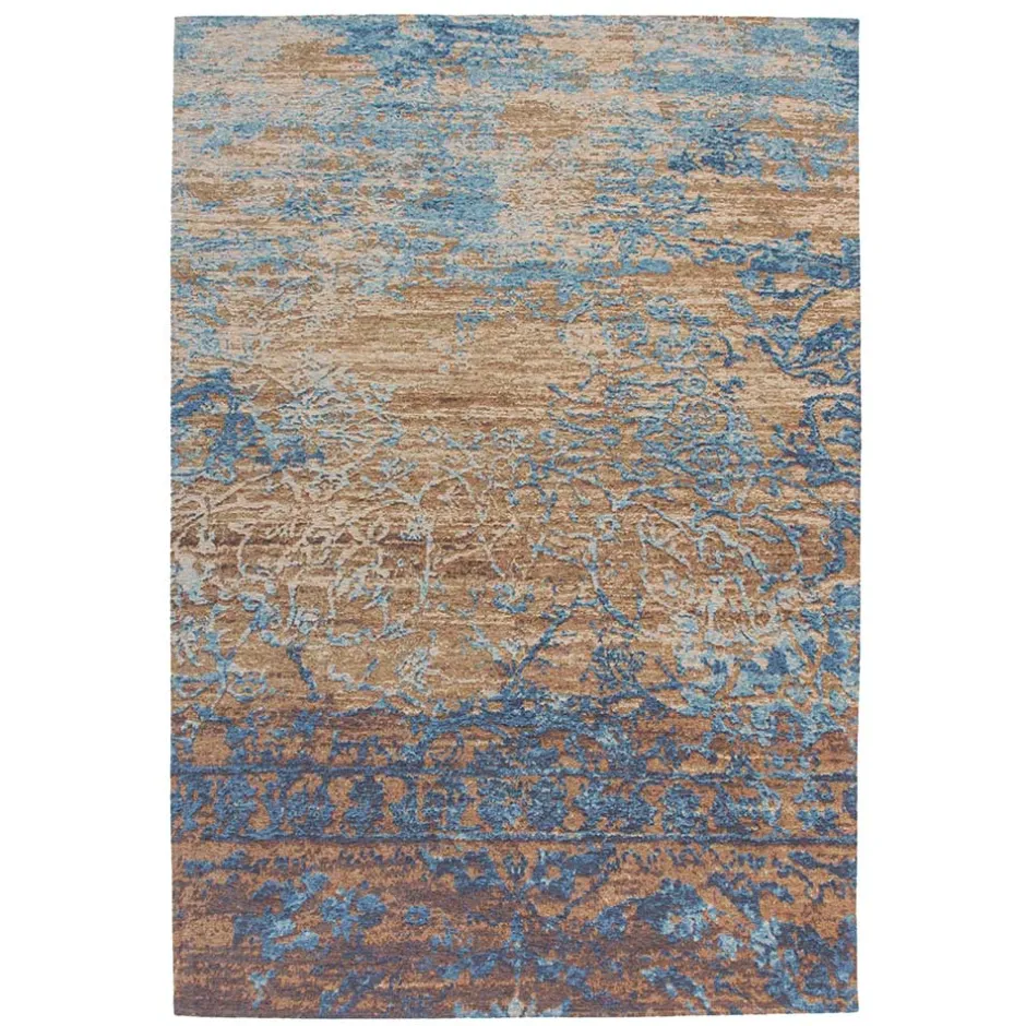 Ausgefallener Teppich in Blau und Beige - Cosenza^Wohnen Online