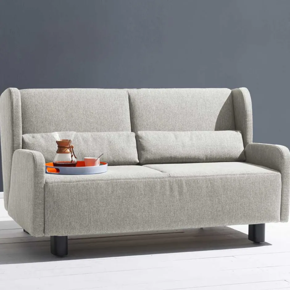 Wohnen Ausklappbare Stoffcouch in Beige - Bondio