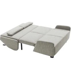 Wohnen Ausklappbare Stoffcouch in Beige - Bondio