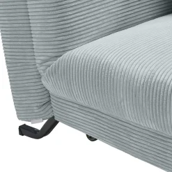 Ausklappbares Sofa aus Cord in Hellblau - Rachel^Wohnen Online