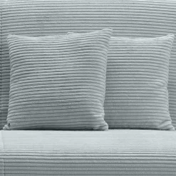 Ausklappbares Sofa aus Cord in Hellblau - Rachel^Wohnen Online