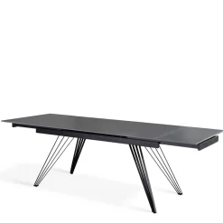 Ausziehbarer Esstisch in Dunkelgrau Keramik - Filios^Wohnen Best