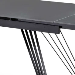 Ausziehbarer Esstisch in Dunkelgrau Keramik - Filios^Wohnen Best