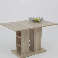 Wohnen Ausziehbarer Esstisch mit Säulengestell Regal - Casbella