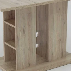 Wohnen Ausziehbarer Esstisch mit Säulengestell Regal - Casbella