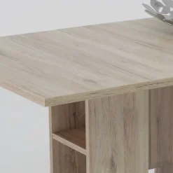 Wohnen Ausziehbarer Esstisch mit Säulengestell Regal - Casbella