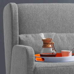 Wohnen Ausziehsofa in Grau Stoff - Vergoma