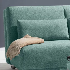 Ausziehsofa in Petrol & Eiche - Olzaia^Wohnen Outlet