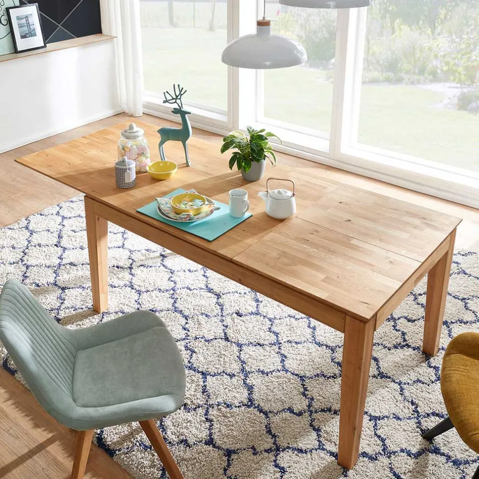 Wohnen Ausziehtisch aus massiver Wildeiche geölt - Flo