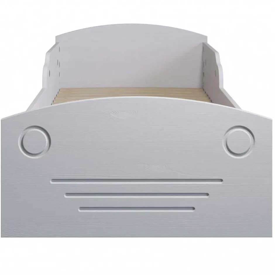 Autobett mit Bettkasten in Weiß und Kiefer - Vision^Wohnen Online