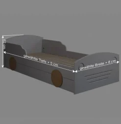 Autobett mit Bettkasten in Weiß und Kiefer - Vision^Wohnen Online