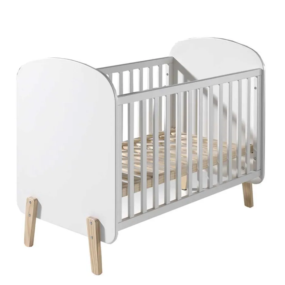 Kinder Wohnen Babybett & Wickelkommode & Kleiderschrank - Mauricia (dreiteilig)