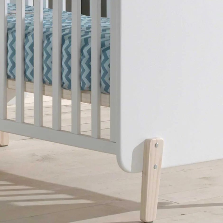 Kinder Wohnen Babybett & Wickelkommode & Kleiderschrank - Mauricia (dreiteilig)