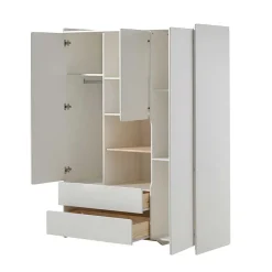 Kinder Wohnen Babybett & Wickelkommode & Kleiderschrank - Mauricia (dreiteilig)