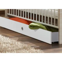 Kinder Wohnen Babybett in Eiche San Remo & Weiß - Folio