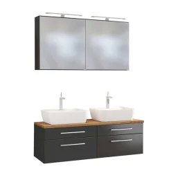 Bad Doppelwaschtisch im Set - Estregos (dreiteilig)^Wohnen Outlet