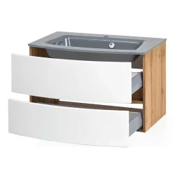 Wohnen Bad Einrichtung Möbel in Weiß & Wildeiche - Neuvana (vierteilig)