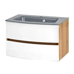 Wohnen Bad Einrichtung Möbel in Weiß & Wildeiche - Neuvana (vierteilig)