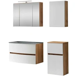 Wohnen Bad Einrichtung Möbel in Weiß & Wildeiche - Neuvana (vierteilig)