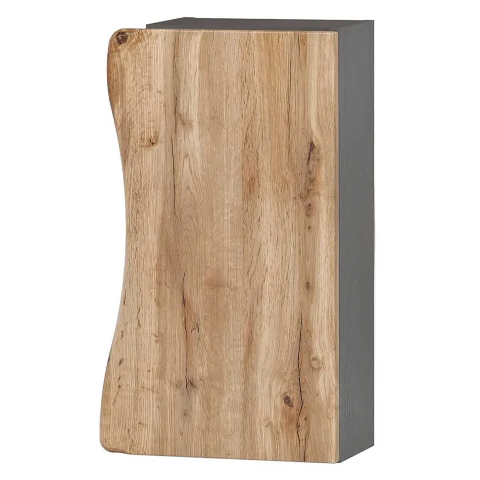 Wohnen Bad Hängeschrank in Baumkante Wildeiche Optik - Breznia