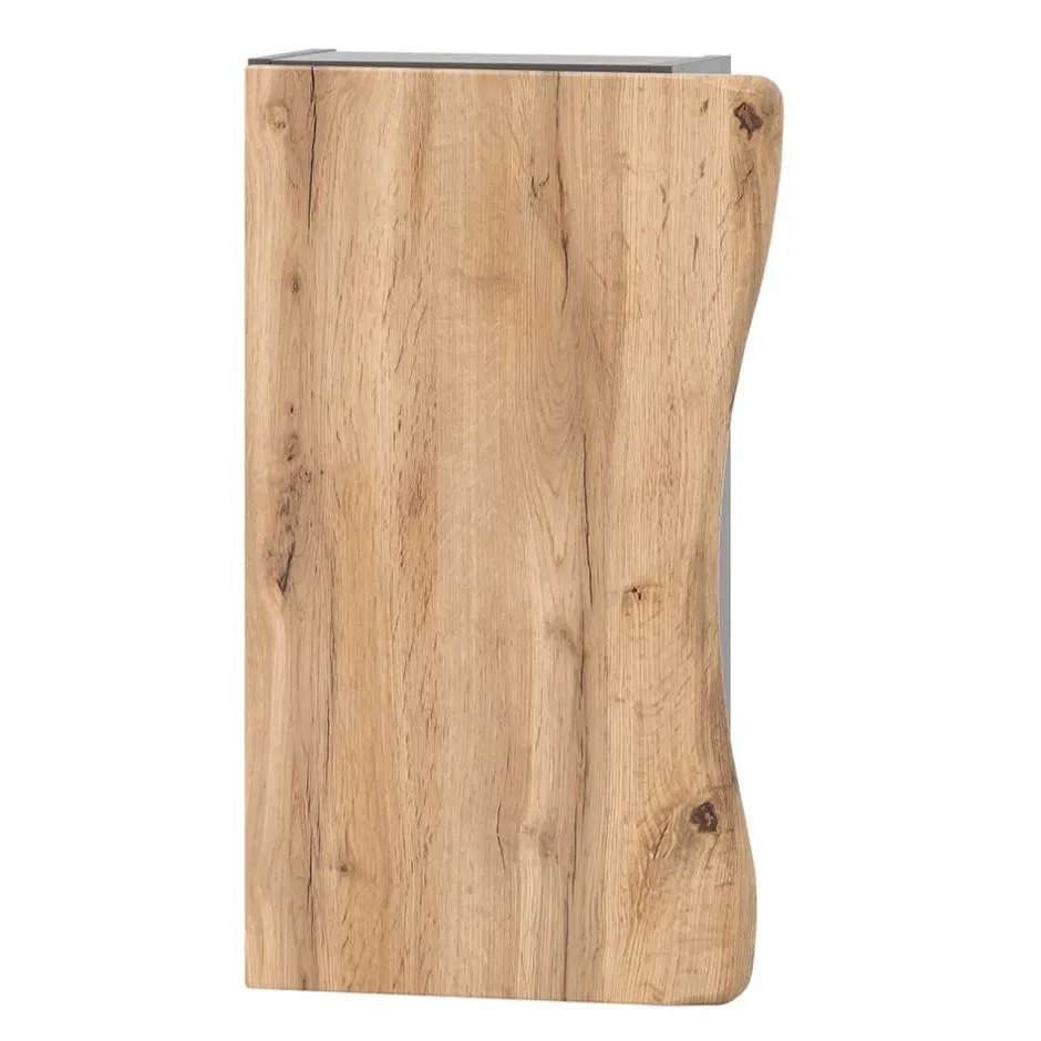 Wohnen Bad Hängeschrank in Baumkante Wildeiche Optik - Breznia