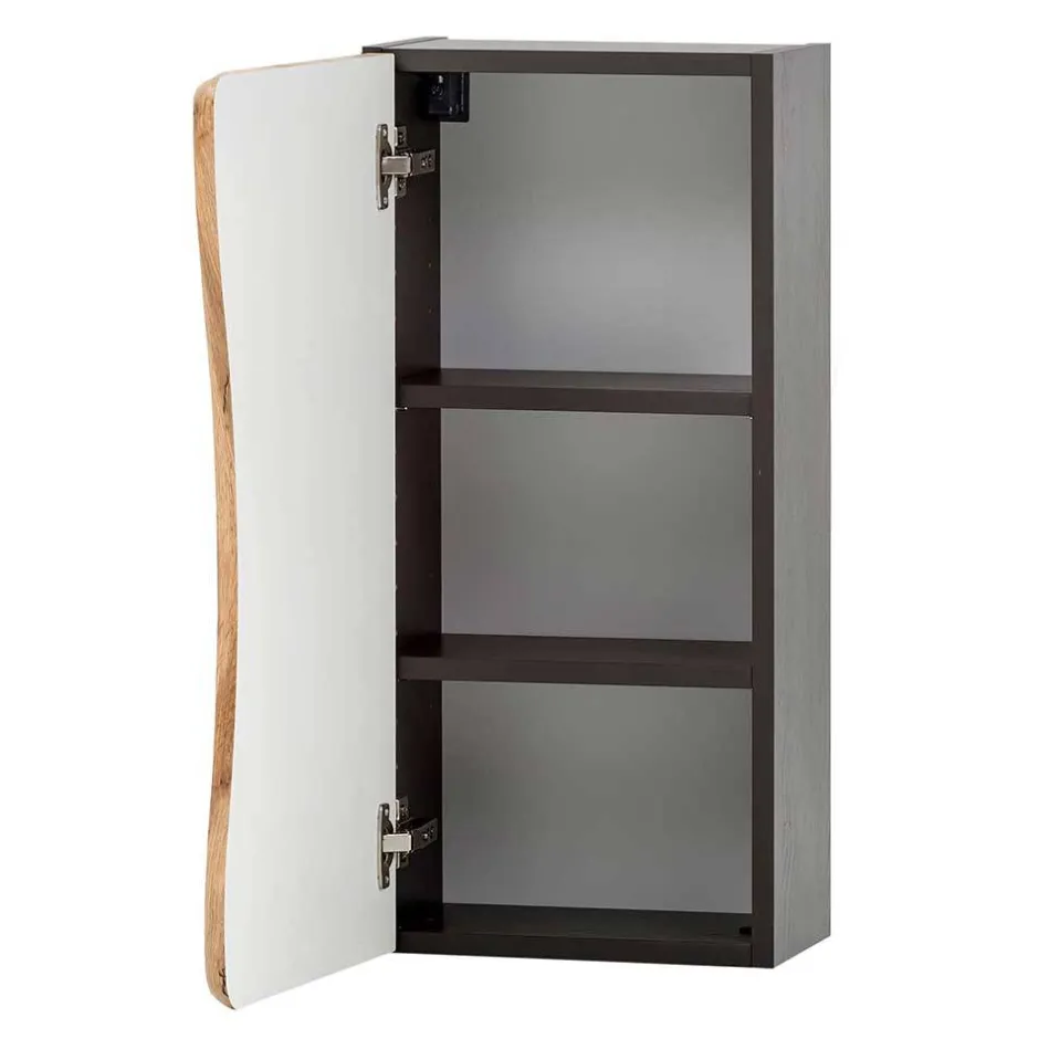 Wohnen Bad Hängeschrank in Baumkante Wildeiche Optik - Breznia