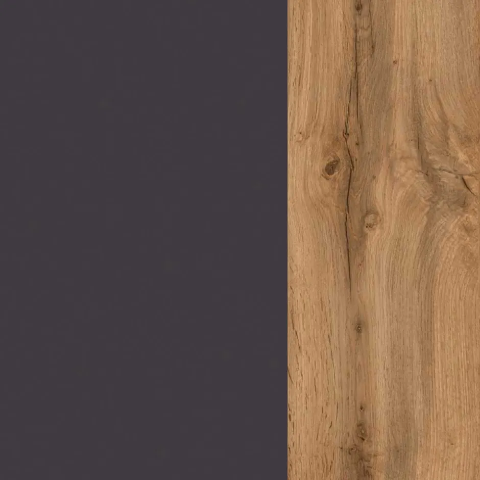 Wohnen Bad Hängeschrank in Baumkante Wildeiche Optik - Breznia