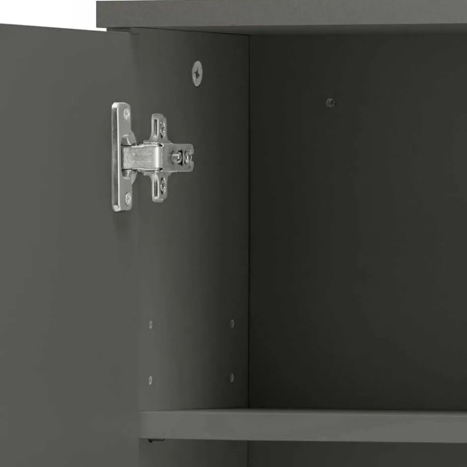 Bad Hängeschrank in Hochglanz Grau - Ulivia^Wohnen Sale