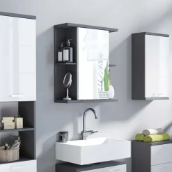 Wohnen Bad Hängeschrank mit Spiegeltür - Asutria