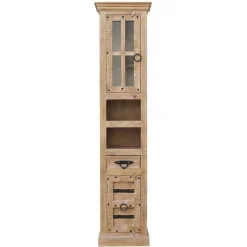 Wohnen Bad Hochschrank aus Holz Grey Wash - Abid