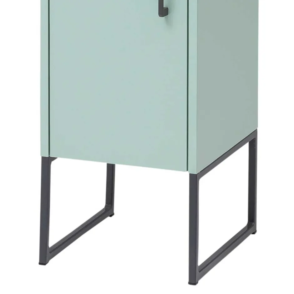 Wohnen Bad Hochschrank in Mint Grün & Anthrazit - Esdrus