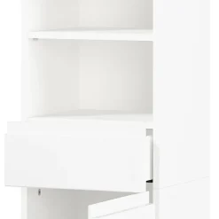 Wohnen Bad Hochschrank in Weiß Hochglanz - Loeesa