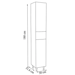 Bad Hochschrank in Weiß modern - Departo^Wohnen Sale