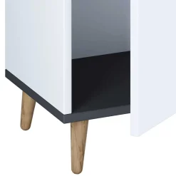 Wohnen Bad Hochschrank in Weiß und Anthrazit - Rondja