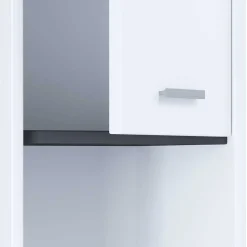 Wohnen Bad Hochschrank in Weiß und Anthrazit - Rondja