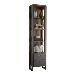 Bad Hochschrank Regal - 4 Fächer & 2 Schubladen - Forawas^Wohnen Sale