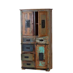 Bad Hochschrank Vayamos im Shabby Chic Design^Wohnen