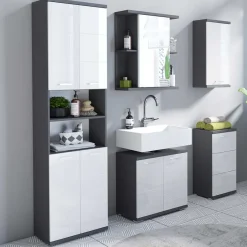 Bad Hochschrank zweifarbig - Asutria^Wohnen Outlet