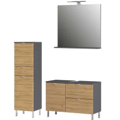 Wohnen Bad Kombination Möbel zweifarbig - Tanjura (dreiteilig)