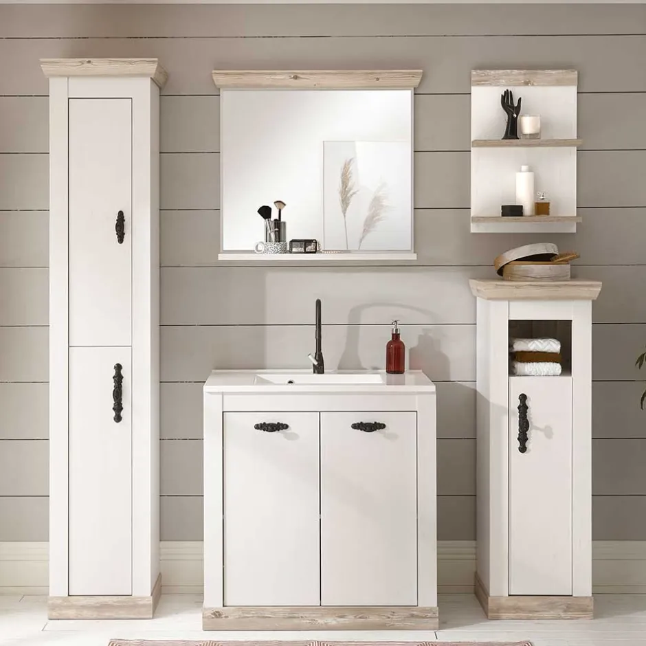 Wohnen Bad Landhausmöbel Set - Doules (fünfteilig)