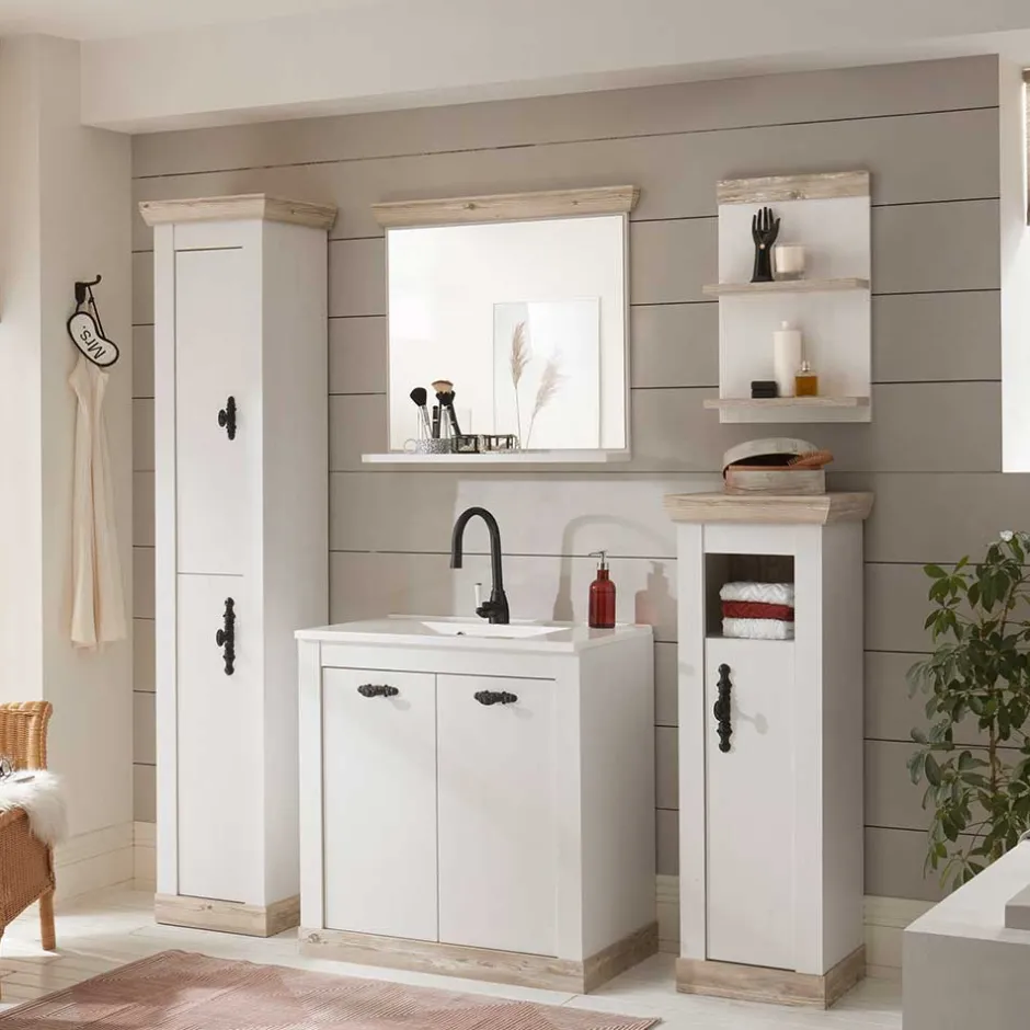 Wohnen Bad Landhausmöbel Set - Doules (fünfteilig)