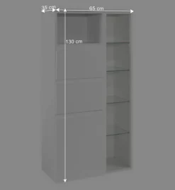 Bad Midischrank Concetada in Weiß Hochglanz^Wohnen Discount