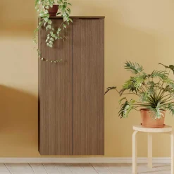 Wohnen Bad Midi-Schrank in Eiche Dunkel Optik - Ucaida