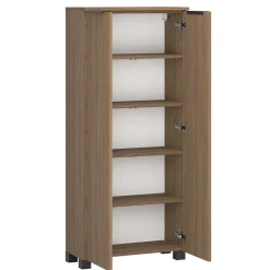 Wohnen Bad Midi-Schrank in Eiche Dunkel Optik - Ucaida