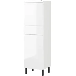 Wohnen Bad Midischrank in Weiß Hochglanz - Loeesa