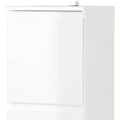 Wohnen Bad Midischrank in Weiß Hochglanz - Loeesa